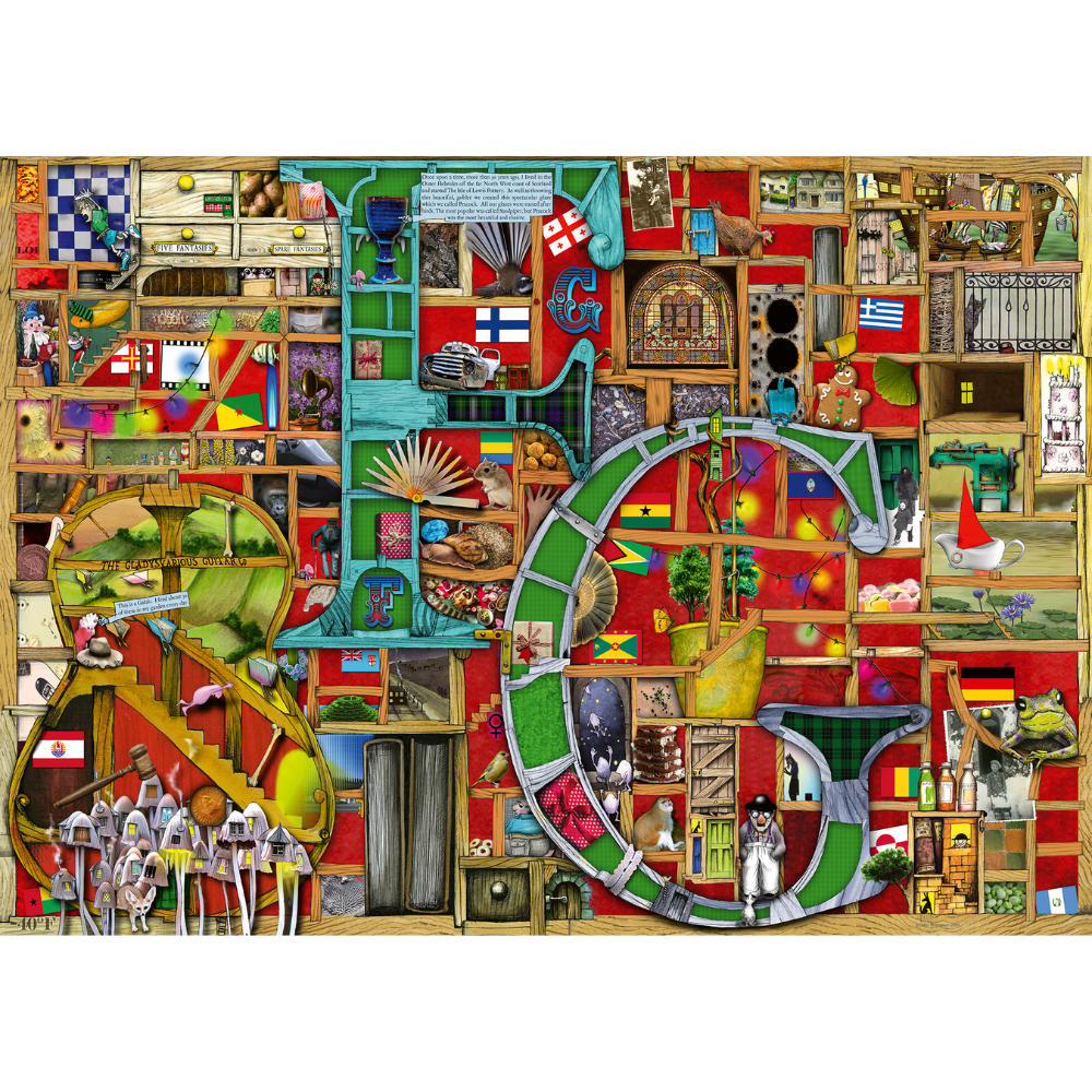 Ravensburger -Awesome Alphabet F&G (Colin Thompson) 1000 Piece Jigsaw Puzzle