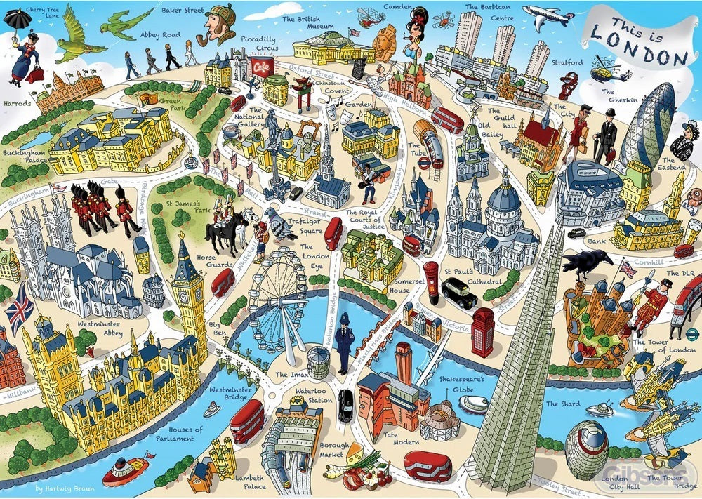 Gibsons - This Is London 500 Piece Jigsaw Puzzle