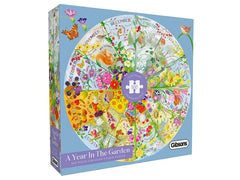 Gibsons - A Year in the Garden  500 Piece  Circular Jigsaw Puzzle