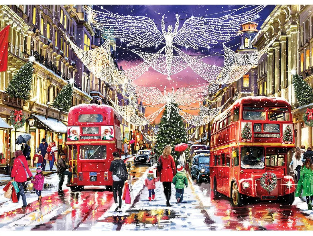 Gibsons - Regent Street At Christmas Large 500 Piece Jigsaw Puzzle