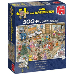 Jumbo - Jan Van Haasteren New Year Celebration! 500 Piece Adult's Jigsaw Puzzle