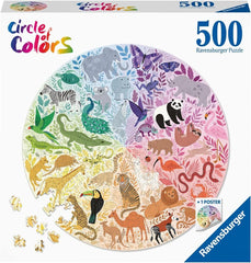 Ravensburger - Circle of Colours - Animals 500 Piece Family Jigsaw Puzzle