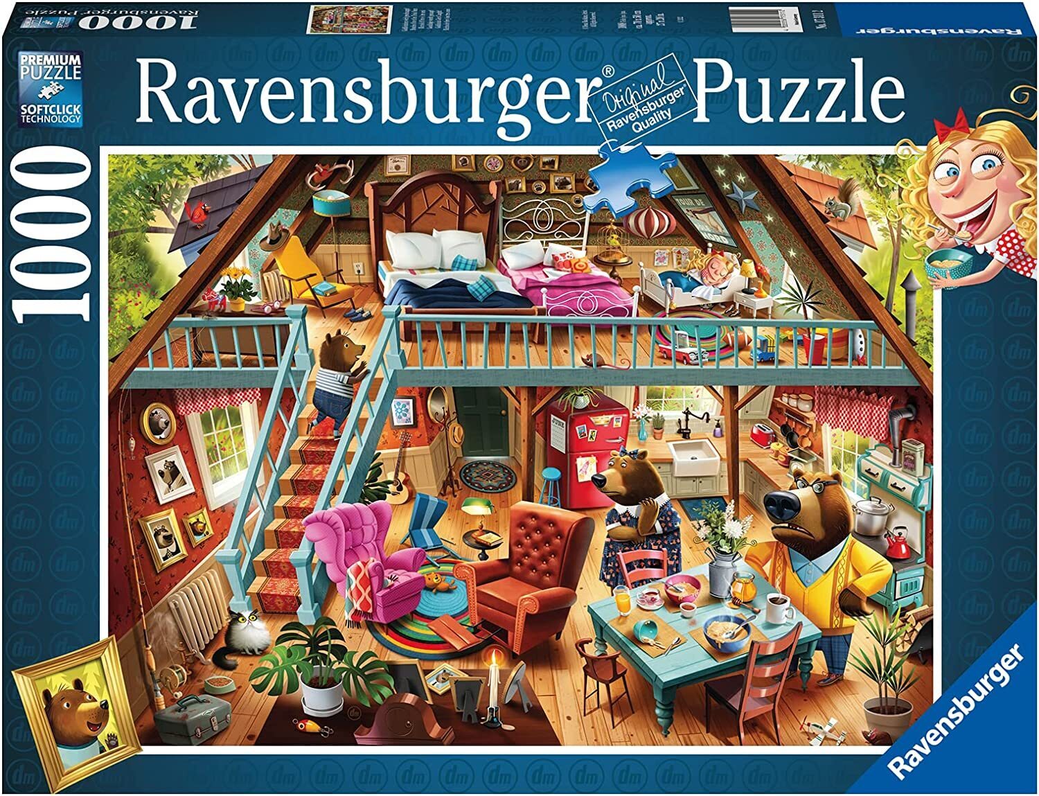 Ravensburger - Goldilocks Gets Caught! Puzzle 1000 Piece Jigsaw Puzzle