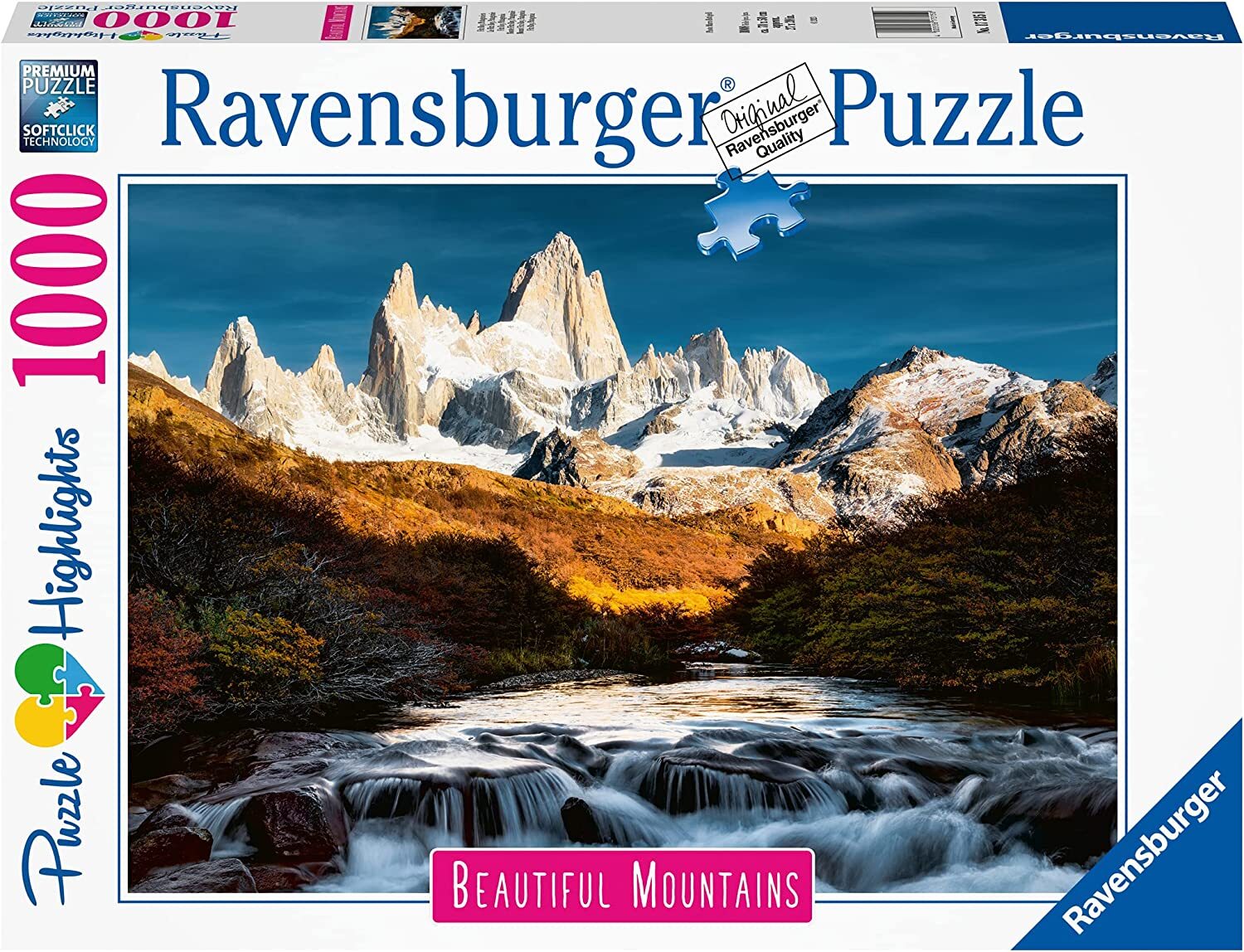 Ravensburger - Beautiful Mountains, Mount Fitz Roy, Patagonia 1000 Piece Puzzle