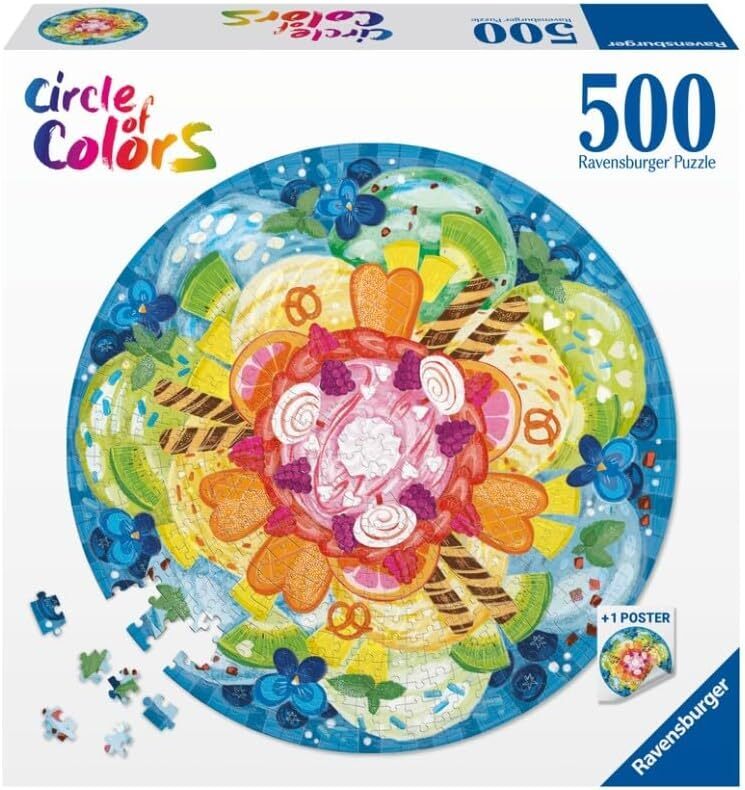 Ravensburger - Circle of Colours - Ice Cream 500 Piece Family Jigsaw Puzzle