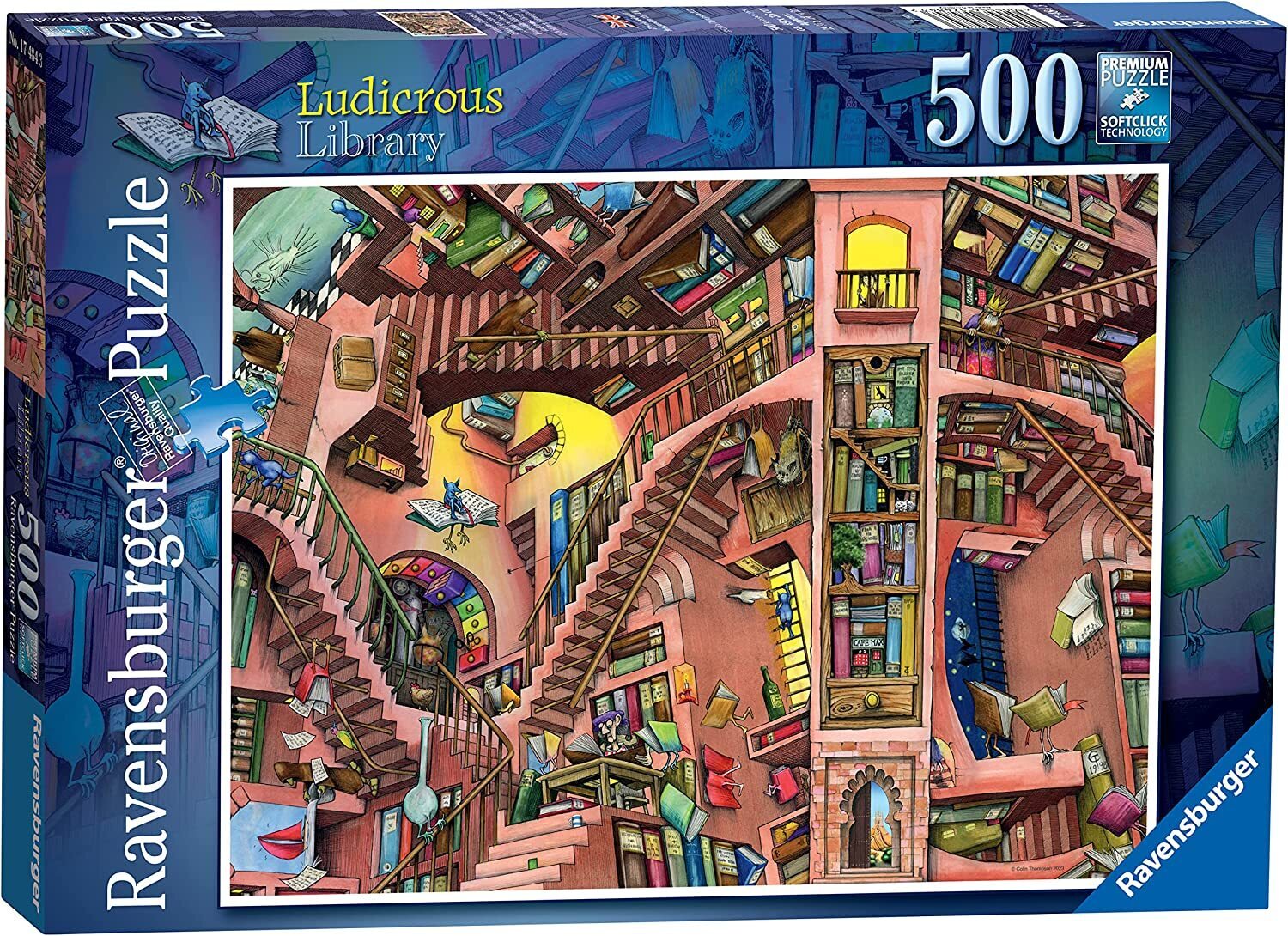 Ravensburger - Ludicrous Library (Colin Thompson) 500 Piece Jigsaw Puzzle