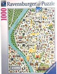 Ravensburger - Map of Seville Puzzle 1000 Piece Jigsaw Puzzle