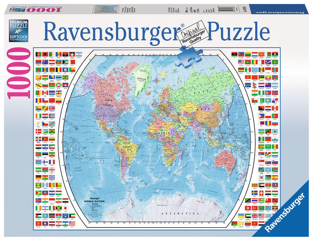 Ravensburger - Political World Map 1000 Piece Puzzle