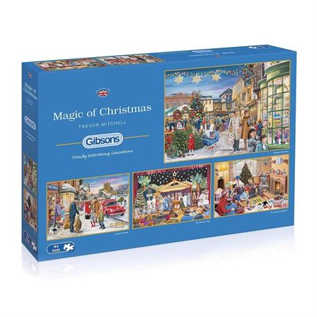 Gibsons Magic of Christmas 4 x 500pc Puzzle