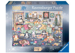 Ravensburger - Crazy Cats Christmas Crackers 1000 Piece Jigsaw Puzzle box