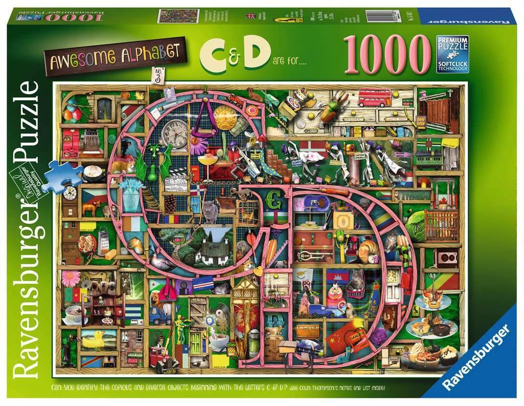 Ravensburger -Awesome Alphabet C&D (Colin Thompson) 1000 Piece Jigsaw Puzzle