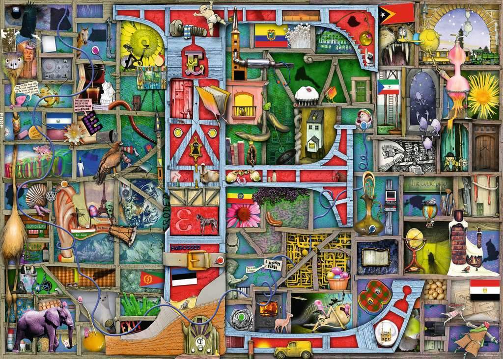Ravensburger - Awesome Alphabet E (Colin Thompson) 1000 Piece Jigsaw Puzzle