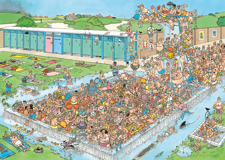 Jumbo - Jan van Haasteren: Pool Pile-Up 2000 Piece Adult's Jigsaw Puzzle