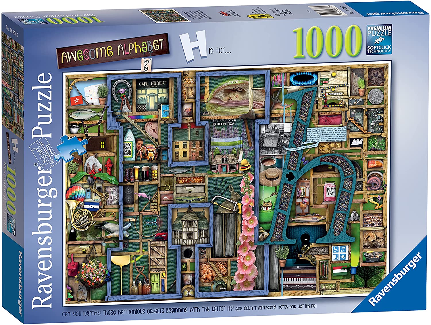 Ravensburger - Awesome Alphabet H (Colin Thompson) 1000 Piece Jigsaw Puzzle