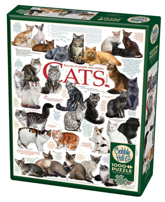 Cobble Hill - Cat Quotes 1000 Piece Jigsaw Puzzle
