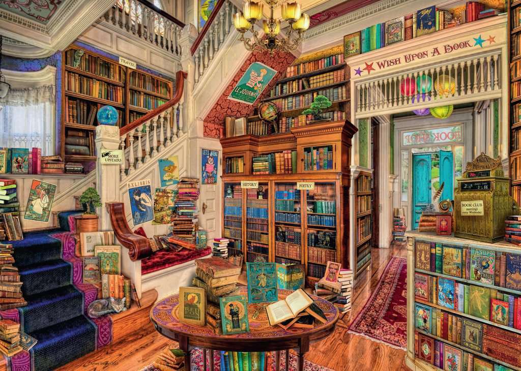 Ravensburger - Fantasy Bookshop (Aimee Stewart)1000 Piece Puzzle
